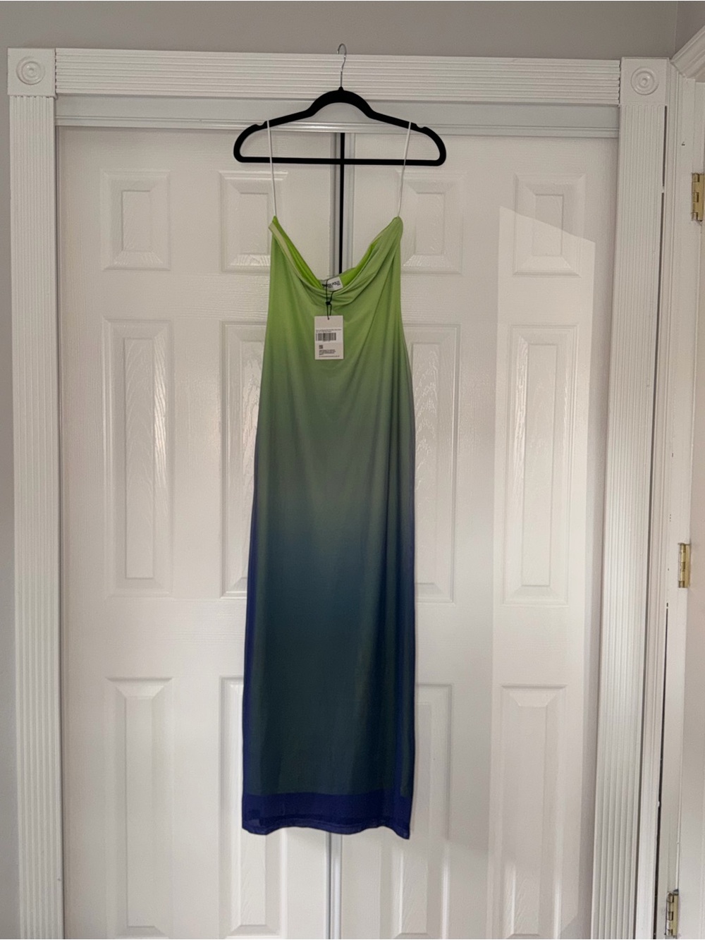 Princess Polly Lime to Navy Ombre Slip Dress